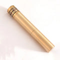 Nunchaku brass kerosene lighter with metal body, YG brushed finish, 9.9cm closed and 12.7cm telescopic length