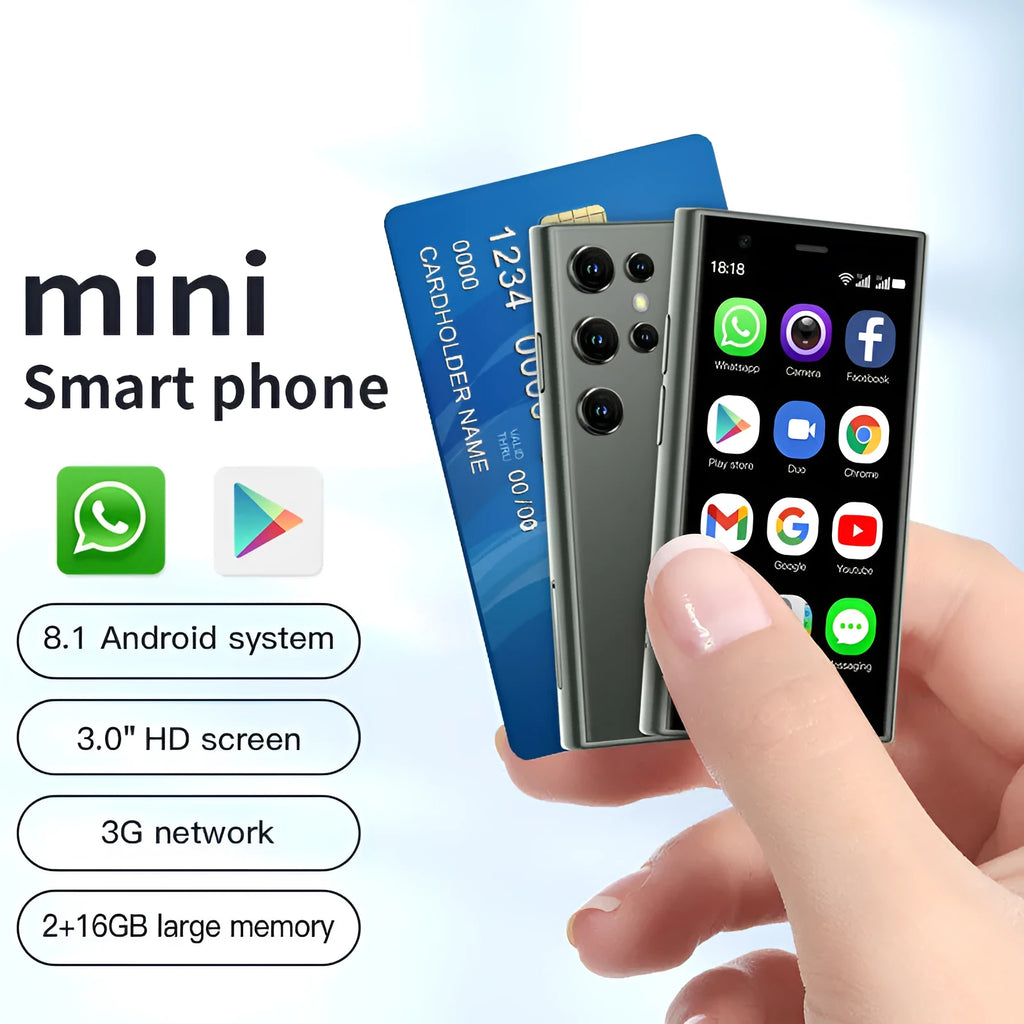 S23PRO & XS15 mini smartphone with 30cm screen in black, green and pink purple colour options