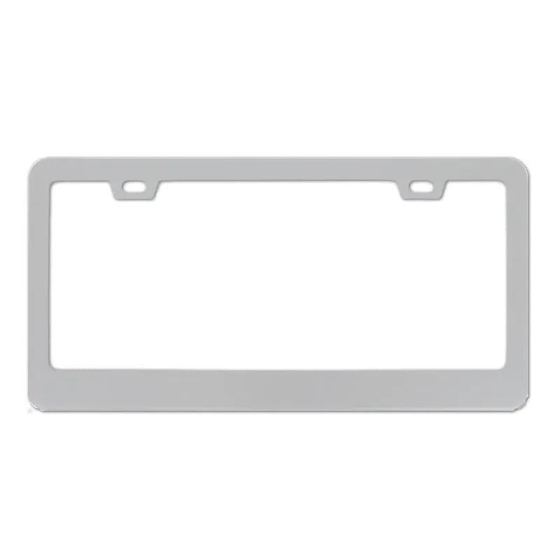 Aluminium alloy license plate frame for American cars in black and silver finishes