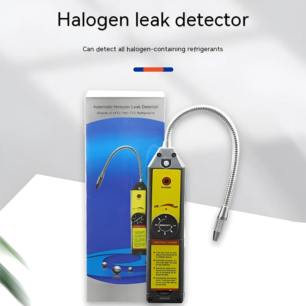 WJL-6000 electronic halogen leak detector with extended probe for automotive refrigerant system testing