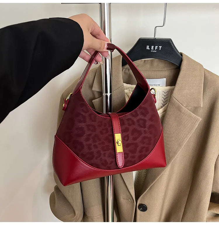 Nylon shoulder messenger bag in red, brown, coffee, or black with single strap and zip changing bag