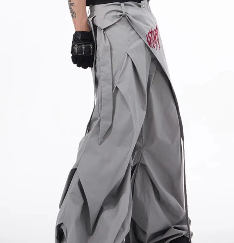 Boys wide-leg summer trousers in Korean style solid black colour