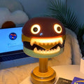 Cartoon hamburger-shaped table lamp with LED, tri-colour dimmable touch switch, 17.5cm x 29cm