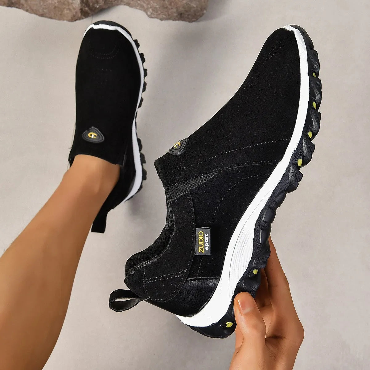 Men's thin round head shallow mouth oversleeve shoes in multiple colours with rubber sole