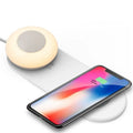 Wireless phone charger LED desk lamp with magnetic touch control, geometric stereo design, USB powered, 215mm x 80mm x 44.7mm