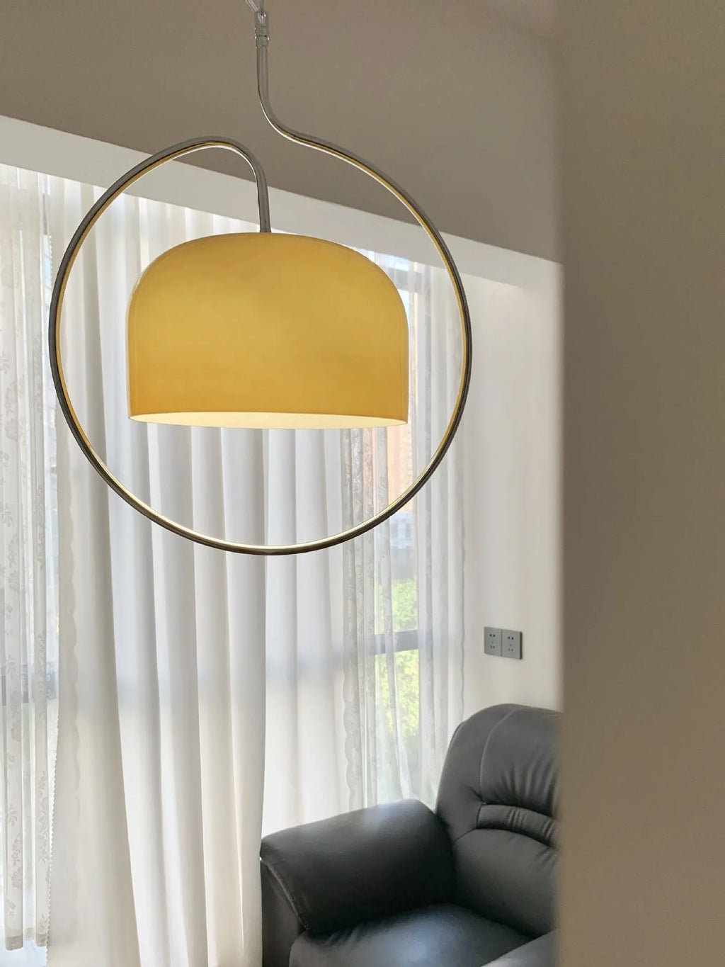 Retro cream ceiling light with 420cm overall size for warm home study illumination