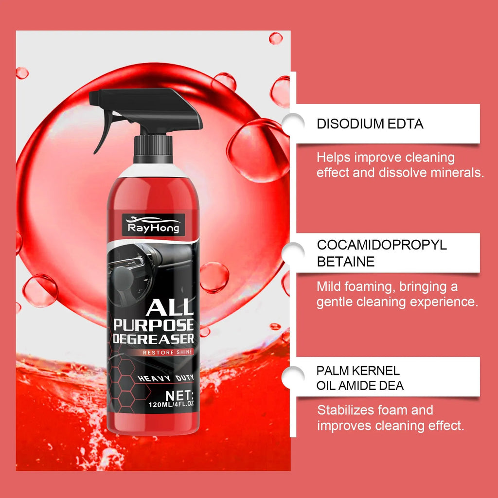 Car multifunction stain cleaner 120ml bottle with detergent for upholstery and carpet cleaning