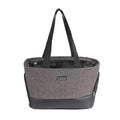 Capsule-shaped pet backpack with mesh windows in beige brown colour