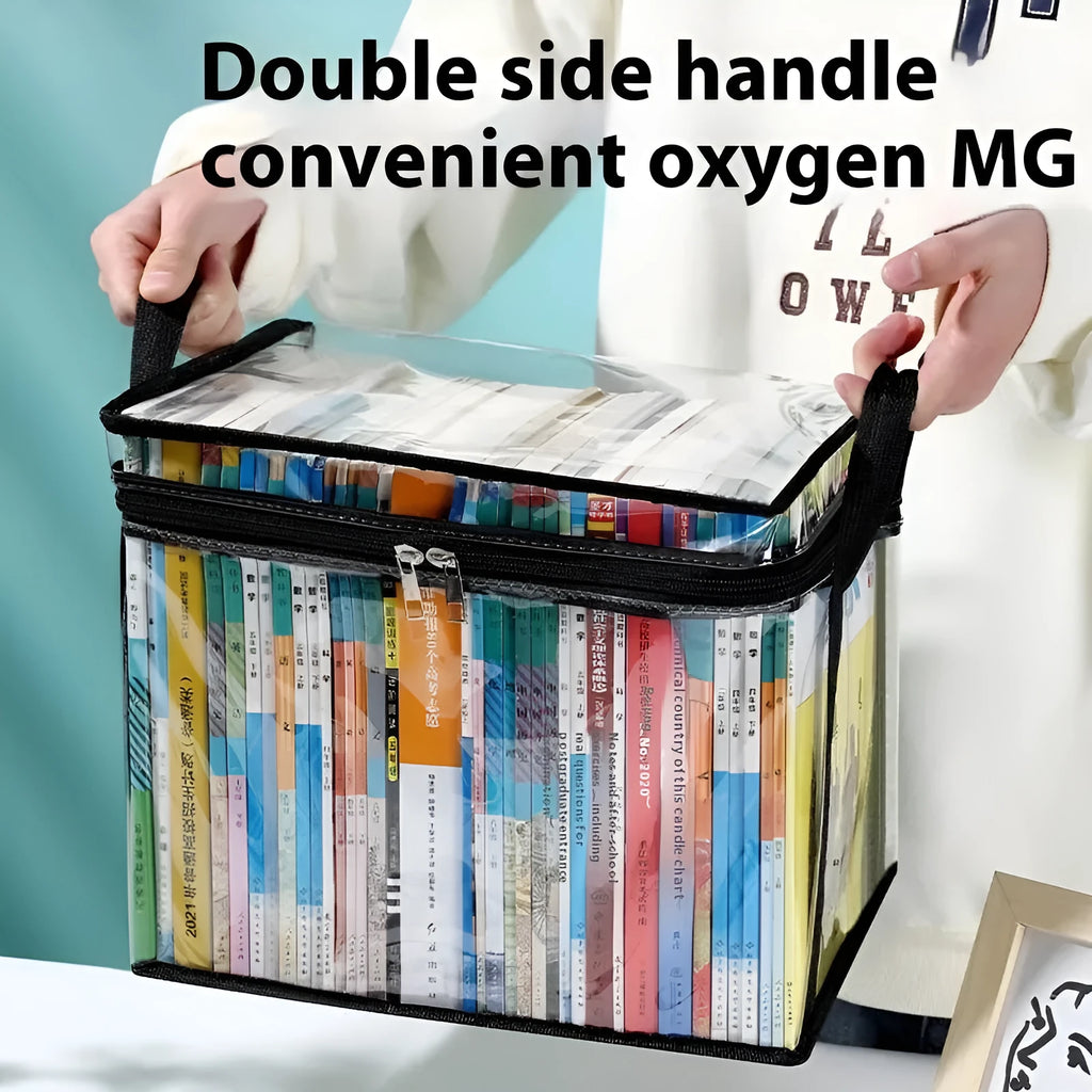 White or black PVC water buggy bag showing 38cm x 24cm x 32cm dimensions with transparent visible construction