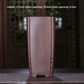 Purple sand ceramic orchid pot with pallet, classical style, 28mm size, multiple drainage holes, antique bronze finish