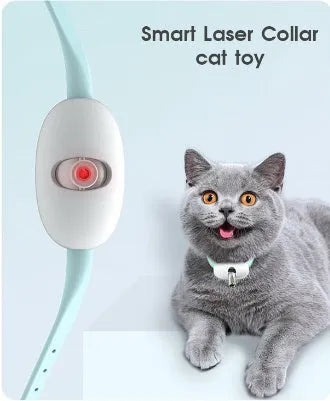 Automatic cat teaser laser toy with PC TPC construction in laser collar colour