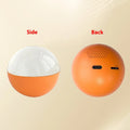 Spherical electronic ball video player with 2.1-inch round screen and control wheel, shown in black plastic housing
