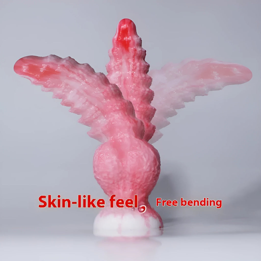Pink platinum silicone shaped penis women's masturbation device