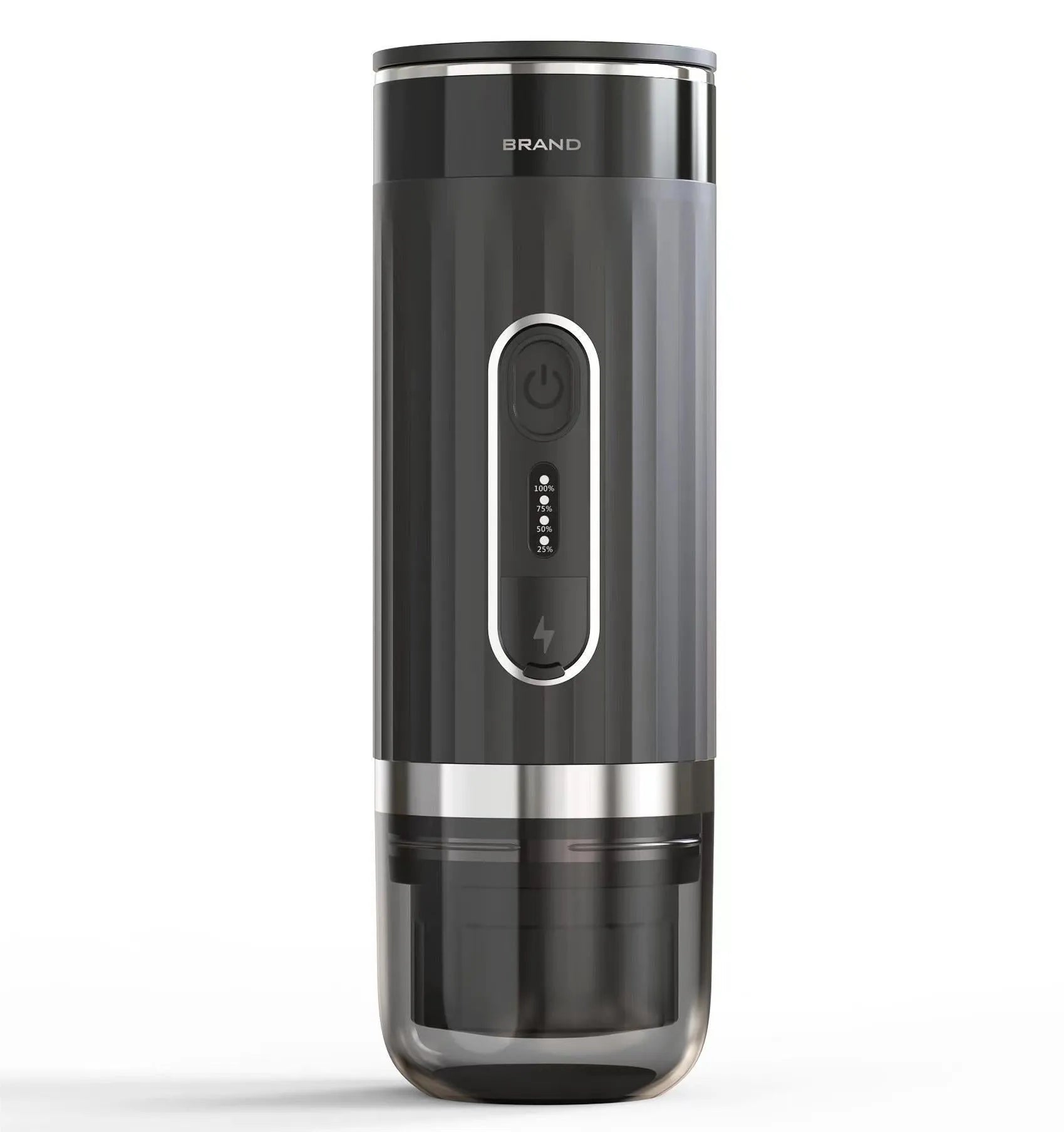 Portable black coffee machine for outdoor camping and car use with K CUP capsule compatibility