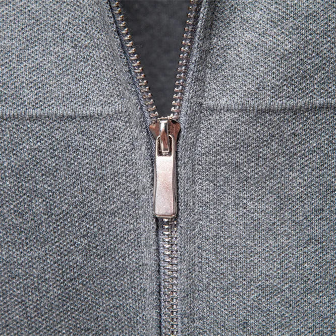 Men's 100% cotton zip cardigan jacket in slim fit black available in sizes S to XXL