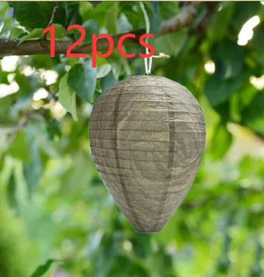 A 22x28cm beehive-shaped paper lantern with a wire frame in a photo-realistic colour.