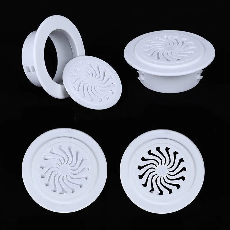 Air conditioning wall hole cover kit with plastic plugs, tuyere covers, and sealing glue for 37-165mm openings