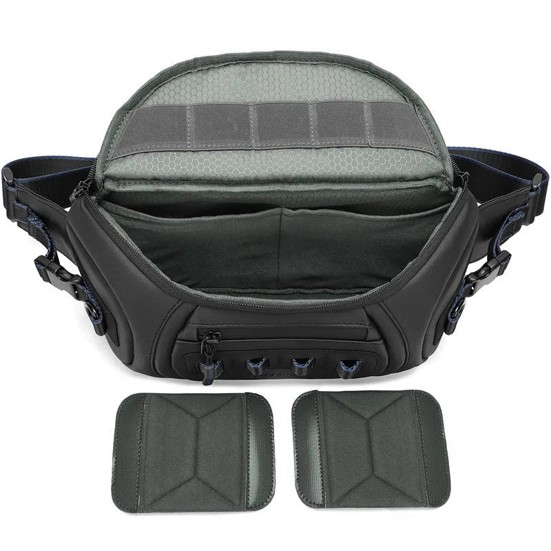 Waterproof Oxford cloth DSLR camera shoulder bag in black, grey and green colours