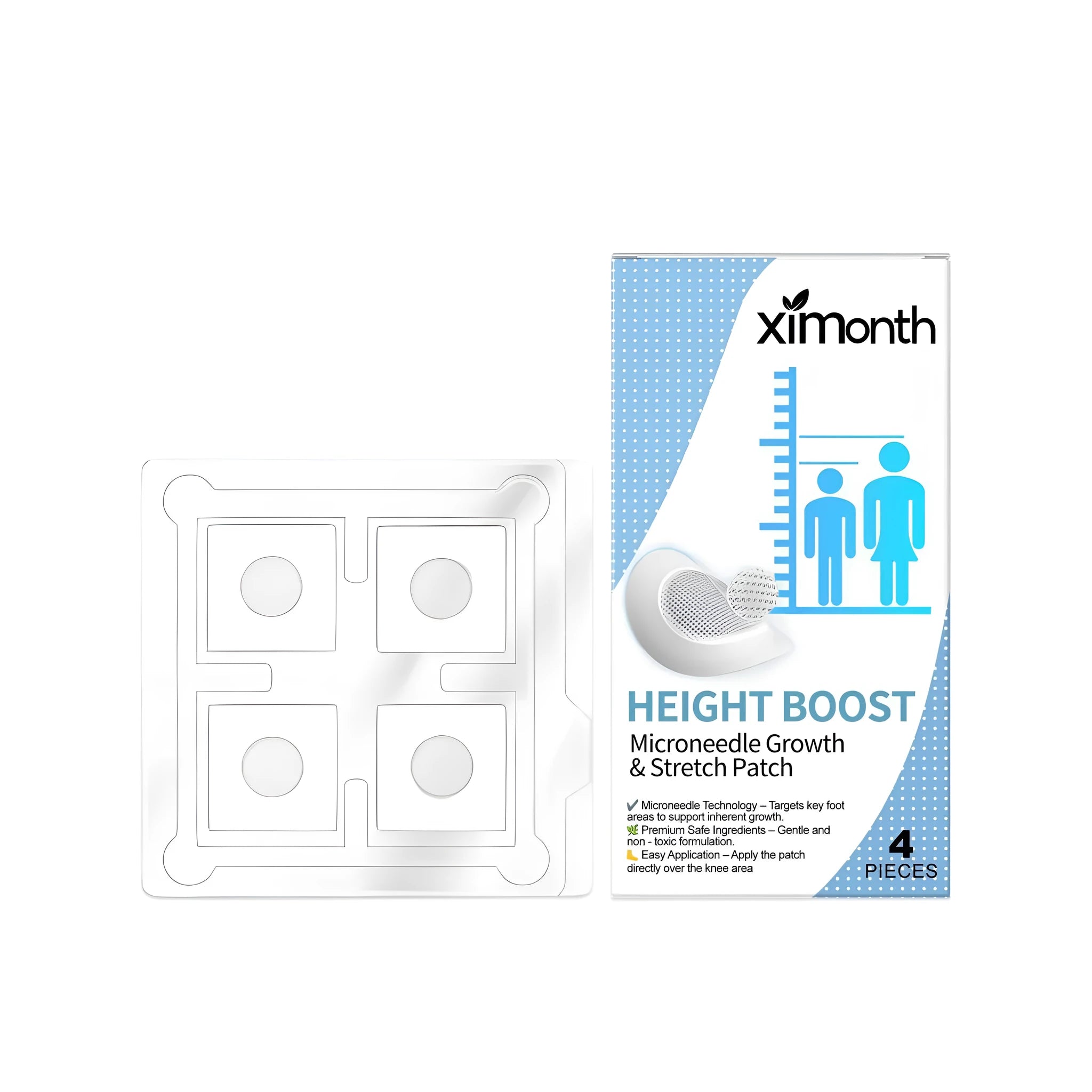 Four Healthy Bone Micro Needle Care Patches with herbal extract formulation