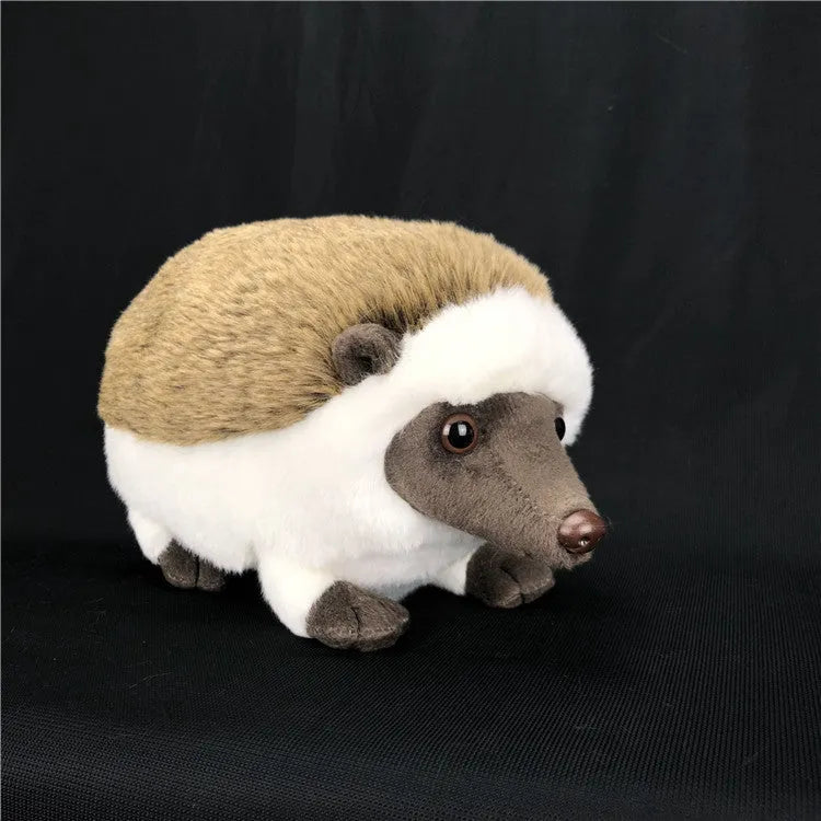 Simulation animal plush hedgehog toy in brown, 24cm tall, PP cotton filling, for children aged 4-6 years