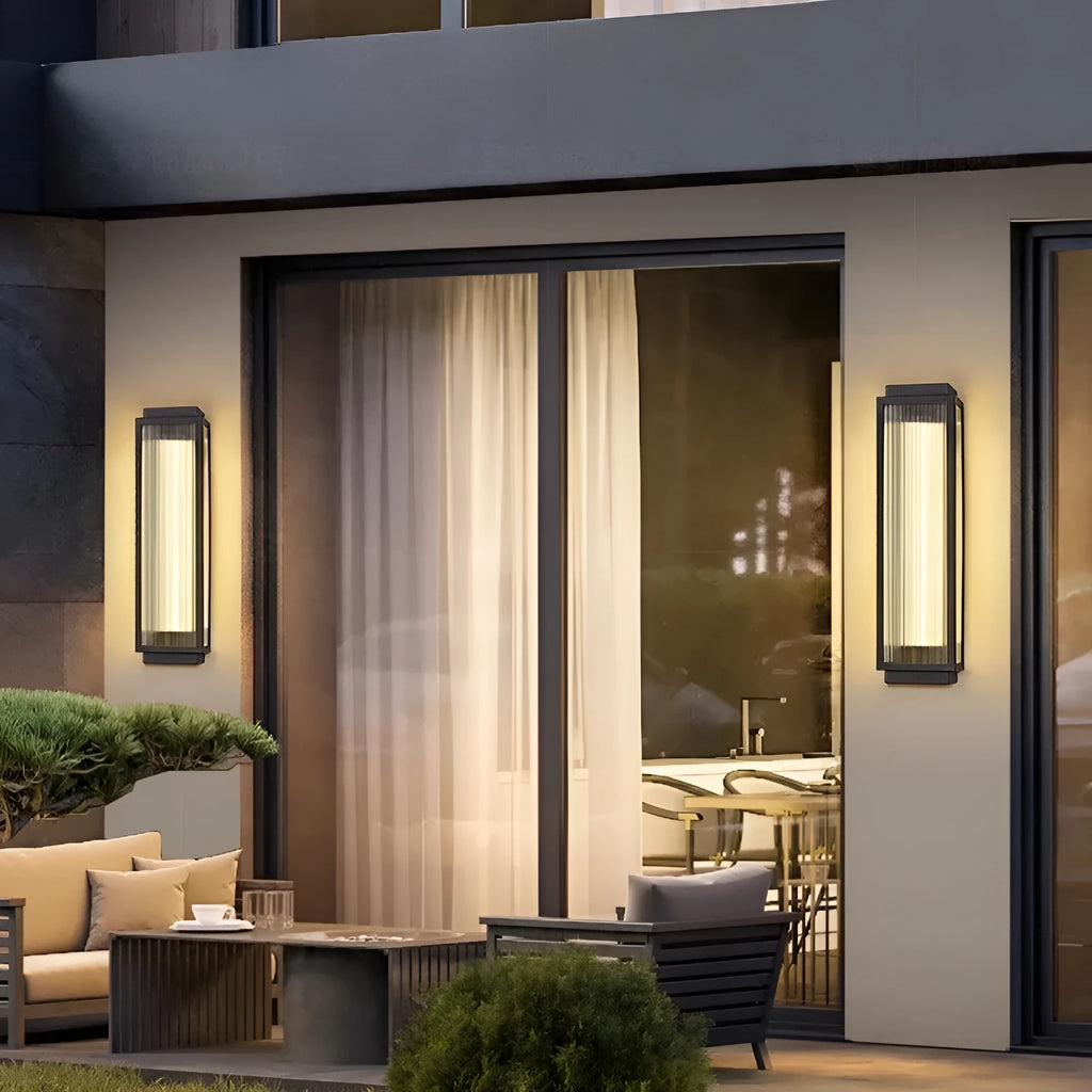 Waterproof stainless steel outdoor wall lamp for courtyard garden with light colour options