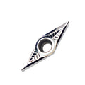 VCGT110304 alloy CNC turning insert with 35 degree single-sided cutting edge and chipbreaker