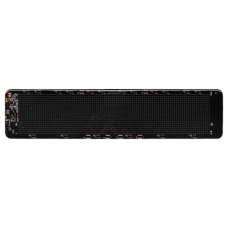Smart LED bumper sticker with a large rectangular expression screen connected to a mobile phone