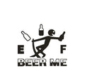 EF tank identification car sticker, 12x9cm film body decal in black, white or colour gradient style options