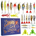 Fishing Bait Christmas Countdown Calendar Blind Box Set with PVC bait fishing tackle for elderly