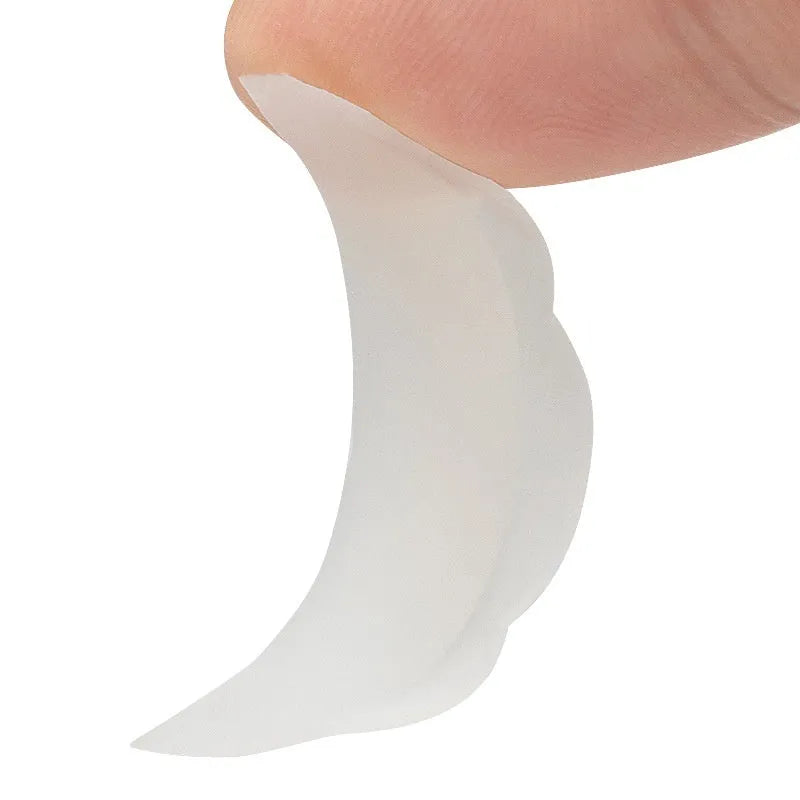 Silicone gasket pads for hot eyelash grafting, 5 pairs in white, sunflower edge design