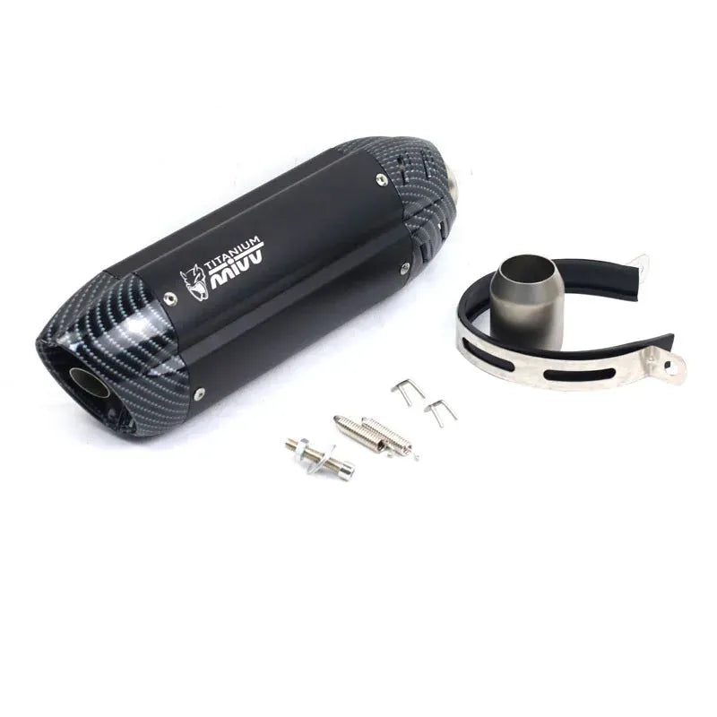 Stainless steel modified small hexagonal motorcycle exhaust pipe fitting with muffler