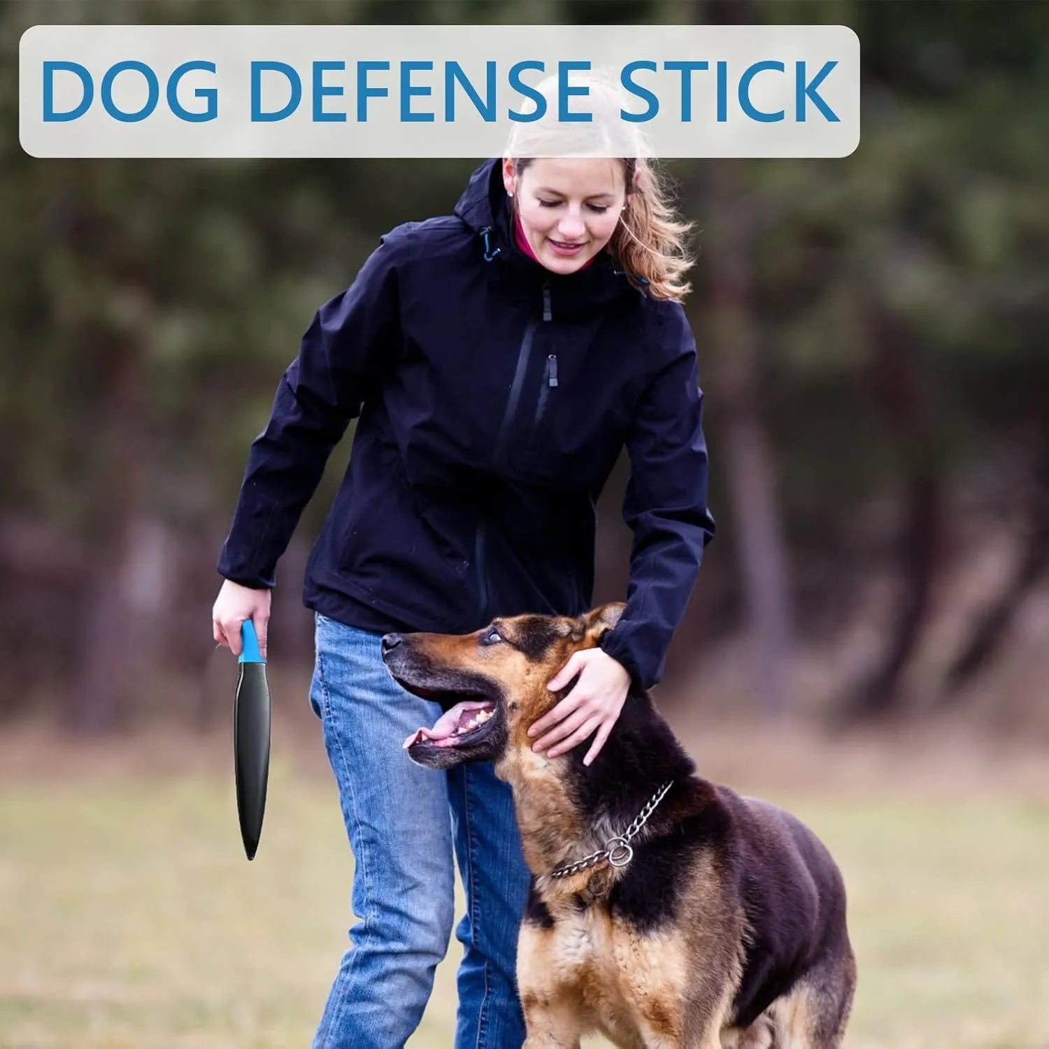 35cm dog training stick with coloured handle for bite training and jaw release