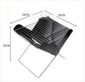 Portable black barbecue grill with grill rack, compact size 29x26x29cm for outdoor camping cooking