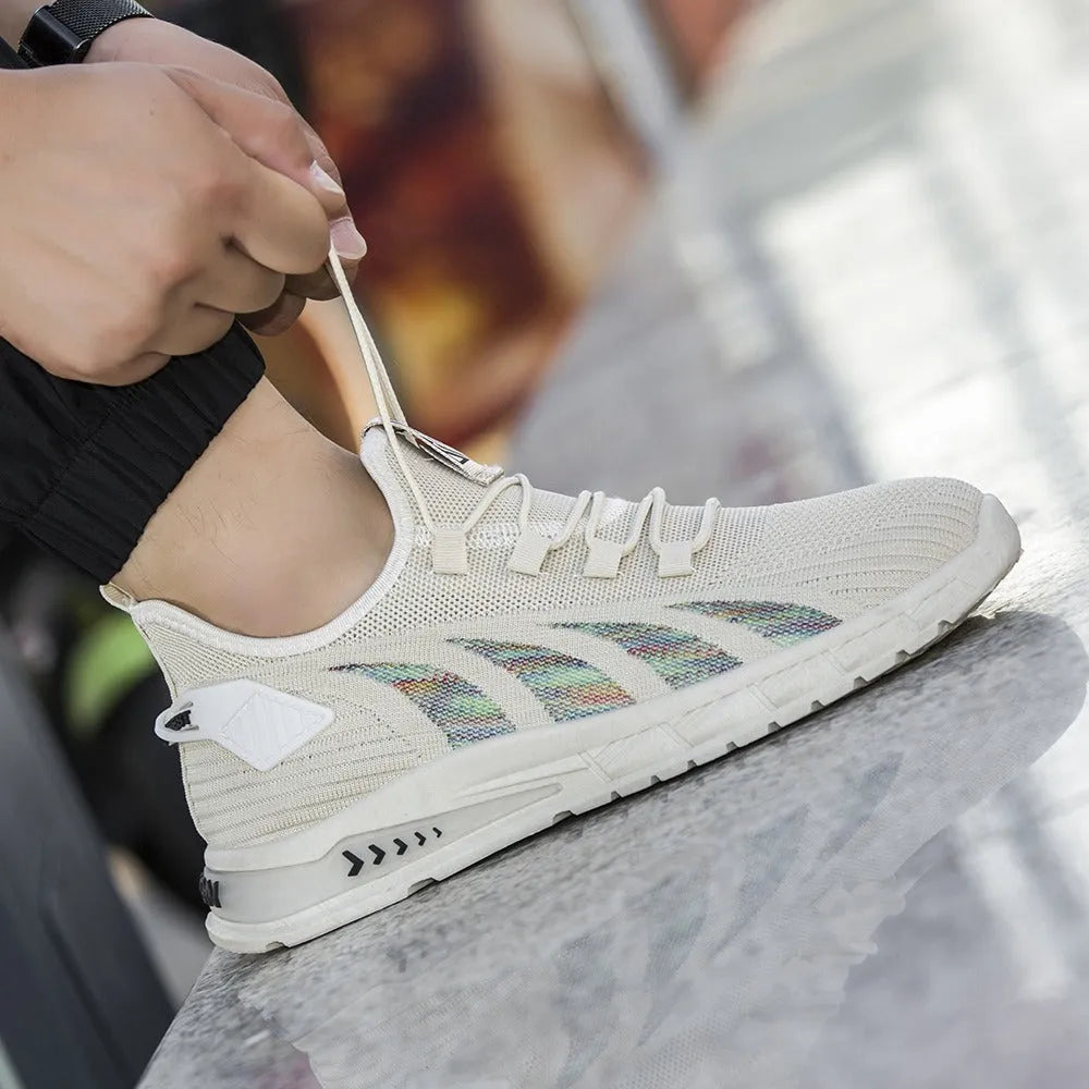 Low-top black mesh tennis sneakers with a plastic sole on a white background
