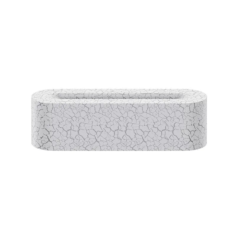 Square desktop humidifier with lava flame lighting effect in black or white colour options