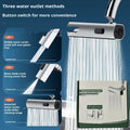 Silver Feiyu Waterfall Dragon Head faucet booster with universal rotation and single handle dual control on a sink