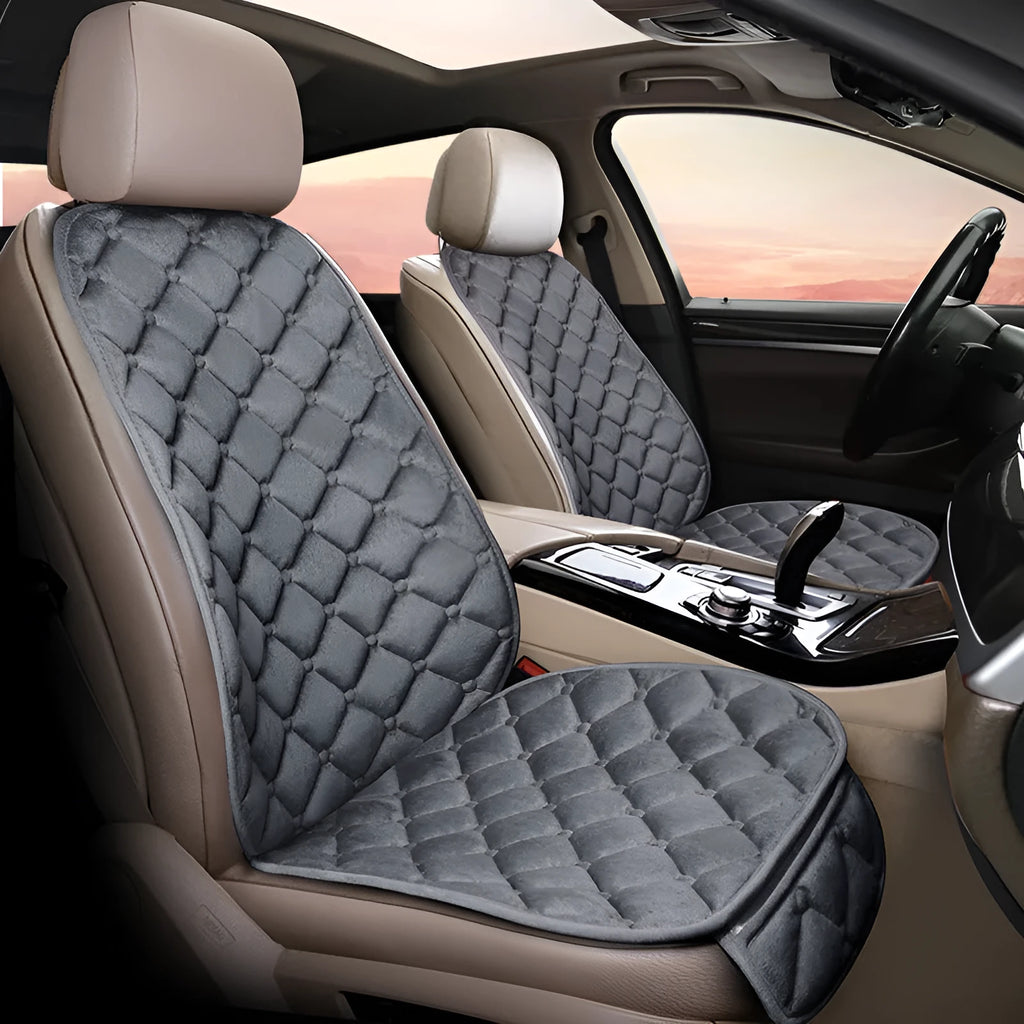 Ringer plush cotton winter car seat cushion shown in one of six available colours