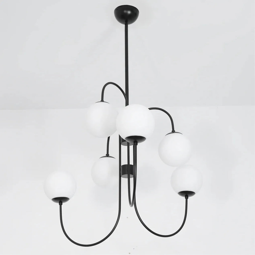 Modern Iron Droplight Pendant Light Creative Living Room Restaurant Ceiling Light Warm Light 220V Black Finish 790x680mm Fixture Hanging Lamp