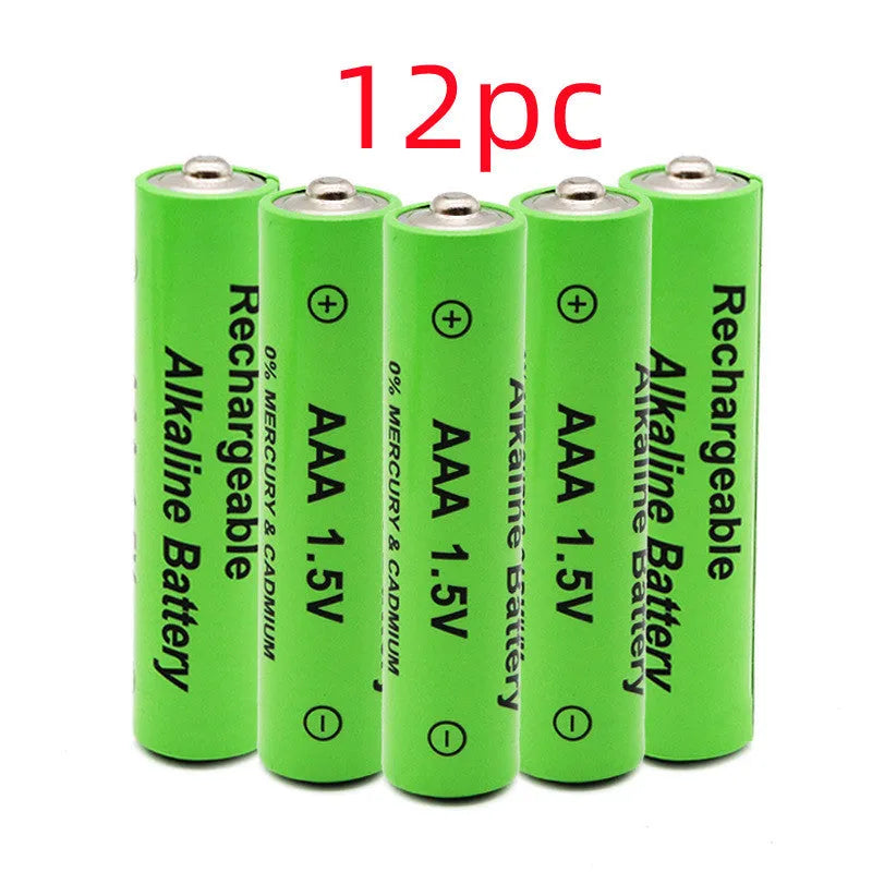 Green AA alkaline rechargeable battery labelled 3000mAh 1.5V.