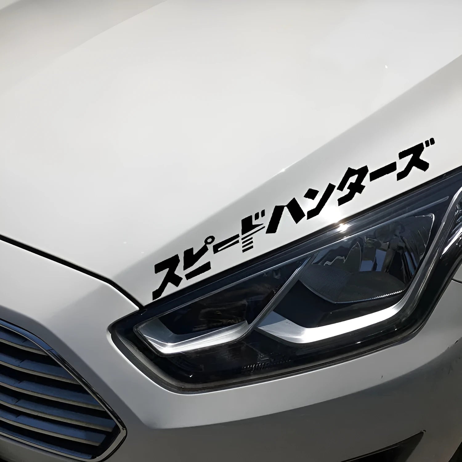 35x35cm black and white Japanese reflective car stickers for vehicle safety marking