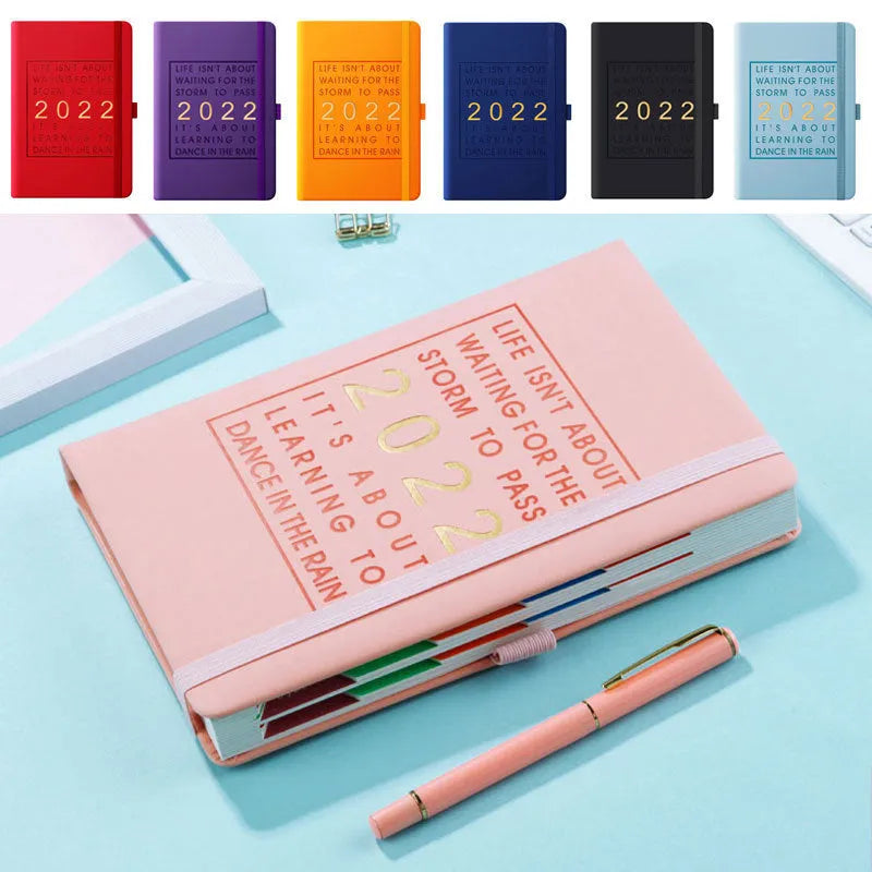 A5 imitation leather notebook with French fold binding, 100gsm paper, in red colour option