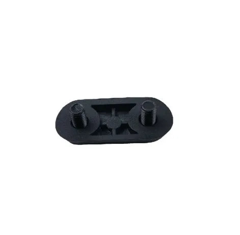 Black aluminium riser fixing latch for Ninebot ES electric scooter with two mounting screws