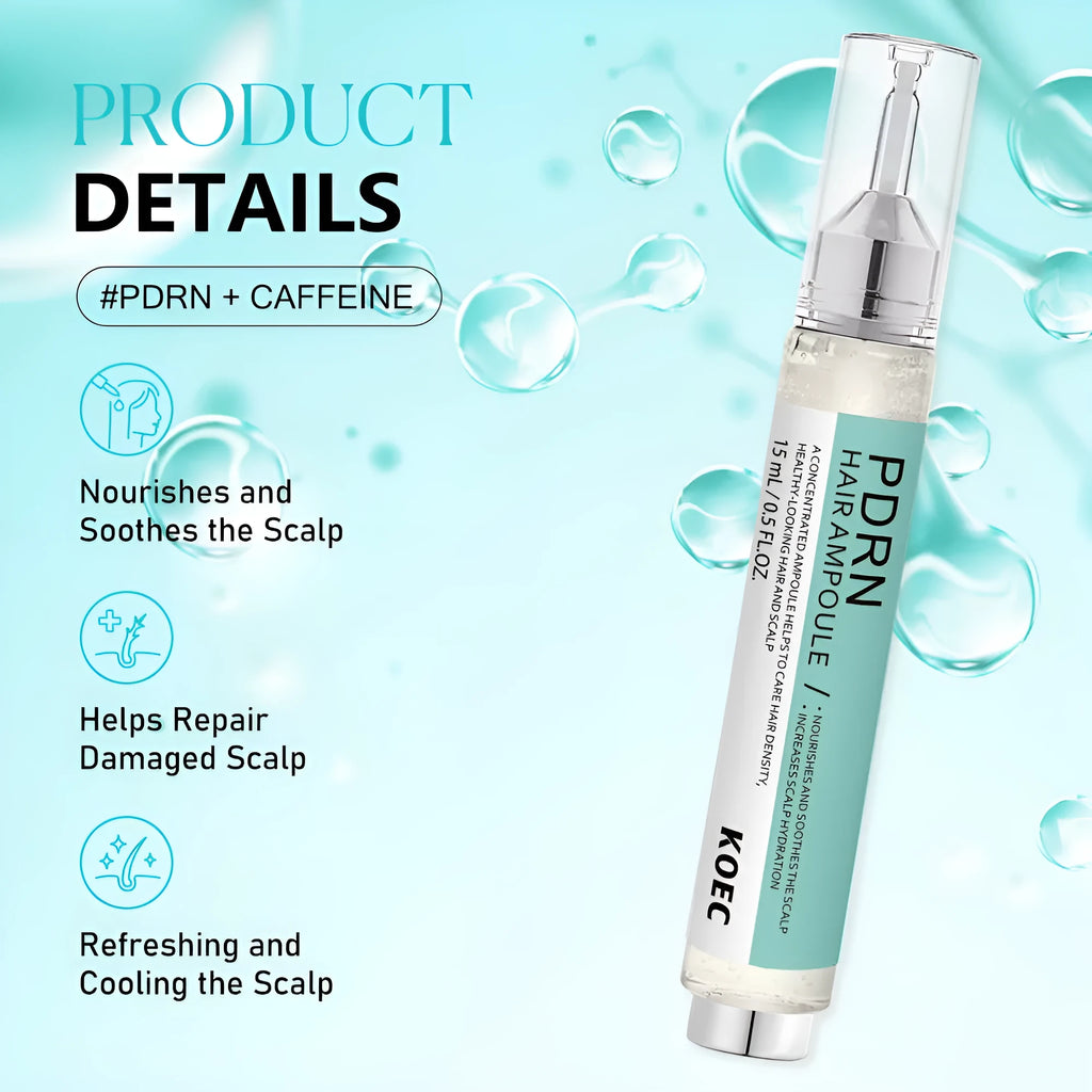 PDRN hair conditioner 15g leave-in hair care essence tube with product label