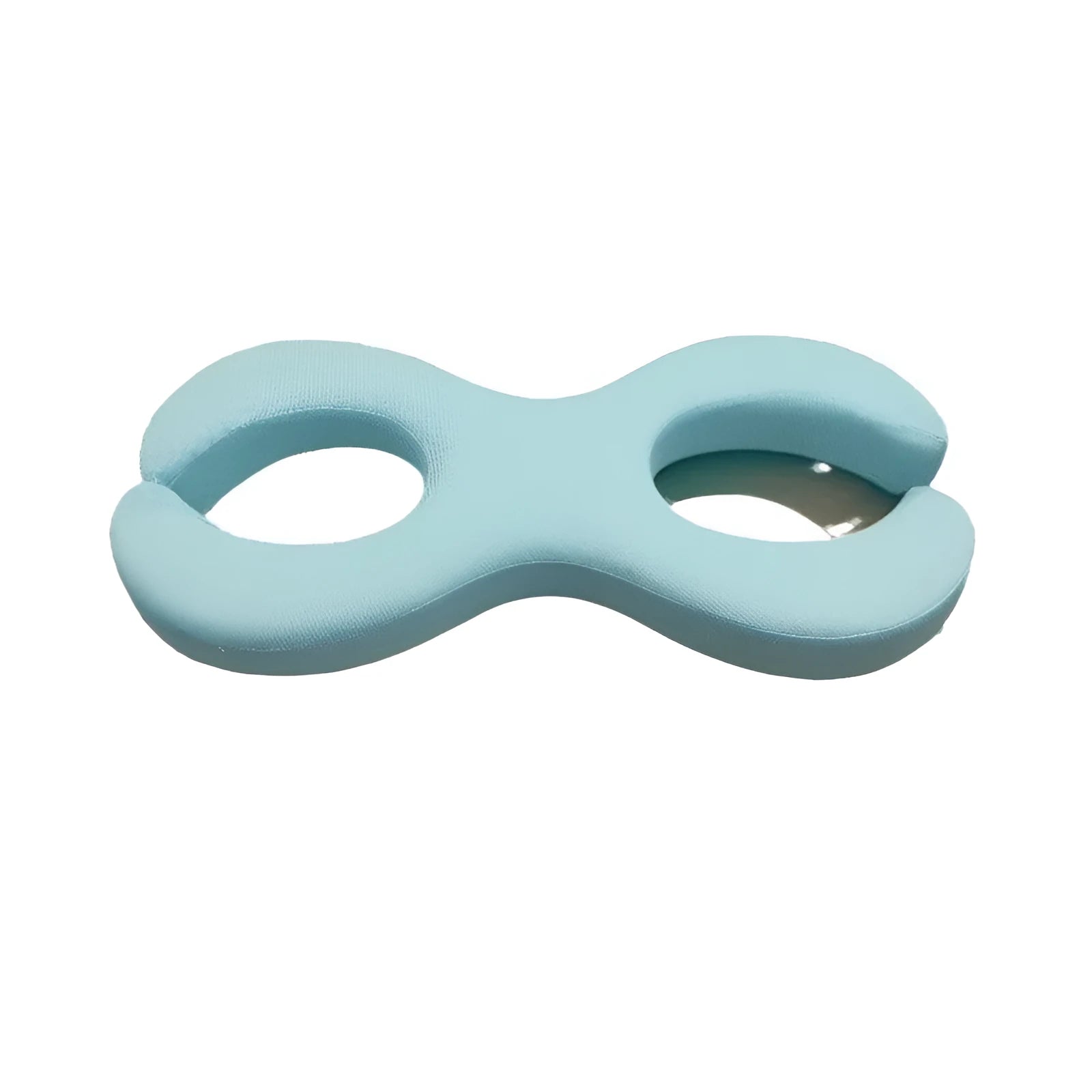 Cylindrical cervical traction pillow in cooling blue with memory foam core