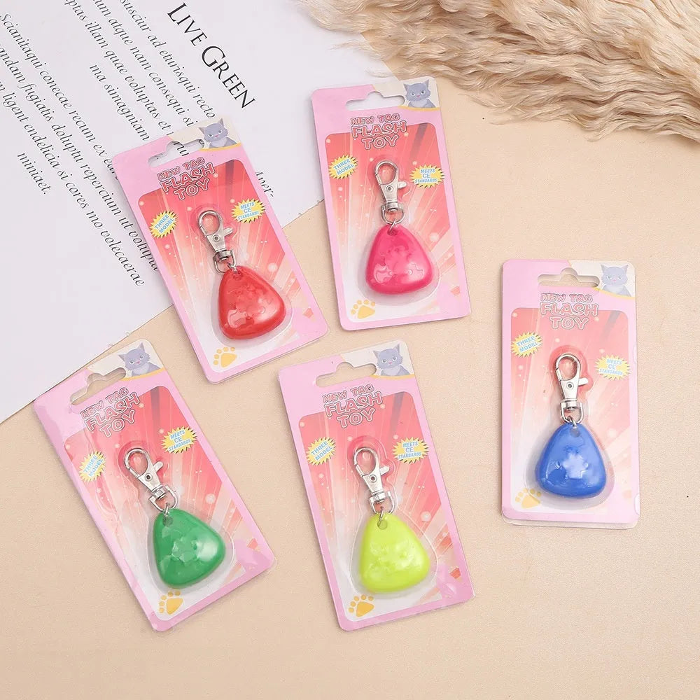 Silicone triangle pet pendant ornament with LED light feature in multiple colours for festive pet accessories