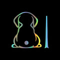 Rear windscreen wiper shadow dog car sticker with cartoon cat pattern in multiple colours