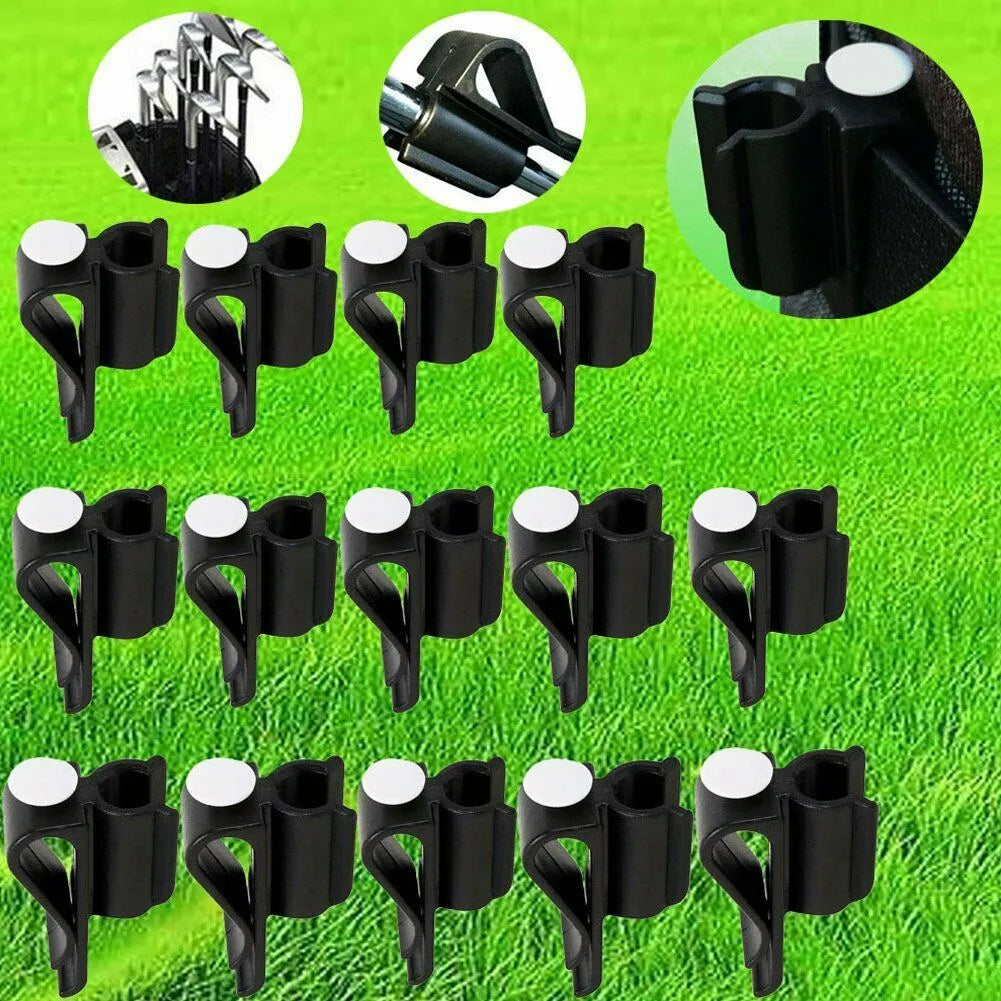 Black ABS golf putter clips 14 pack for club organisation