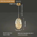 Modern glass chandelier droplight with adjustable height mechanism and LED lighting