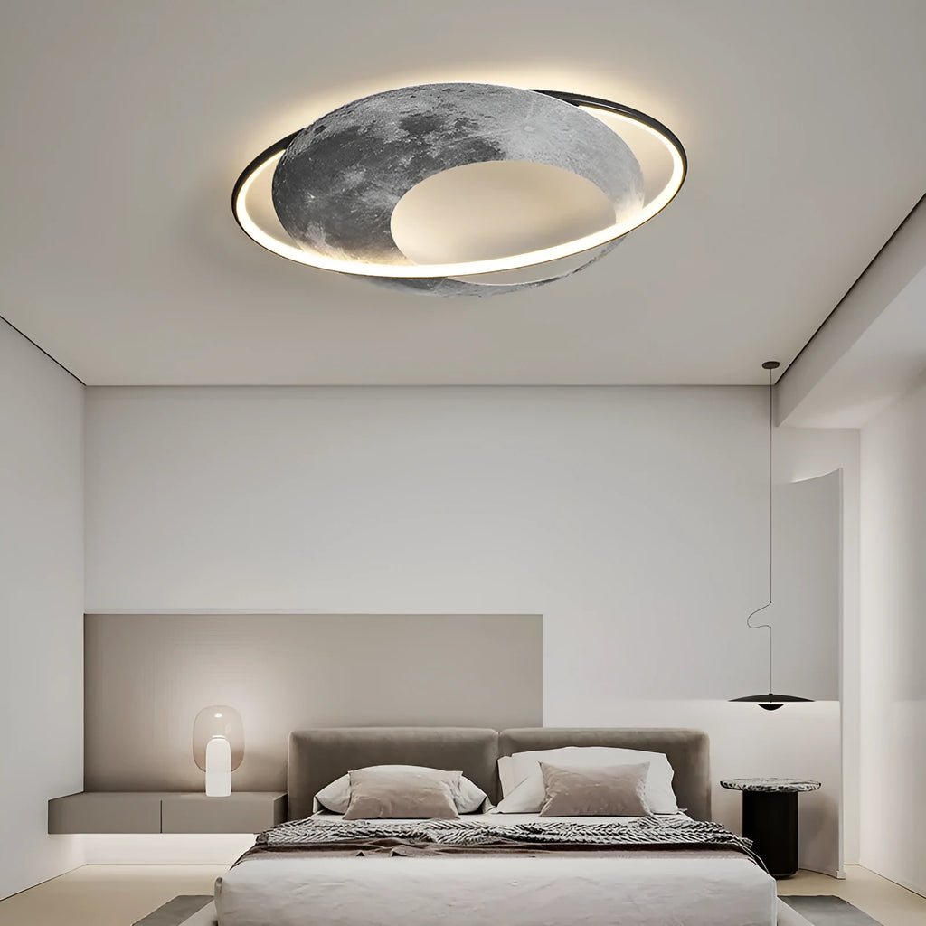 Planet Moon acrylic ceiling lamp with round lampshade in white, LED, 220V, 50,000-hour lifespan