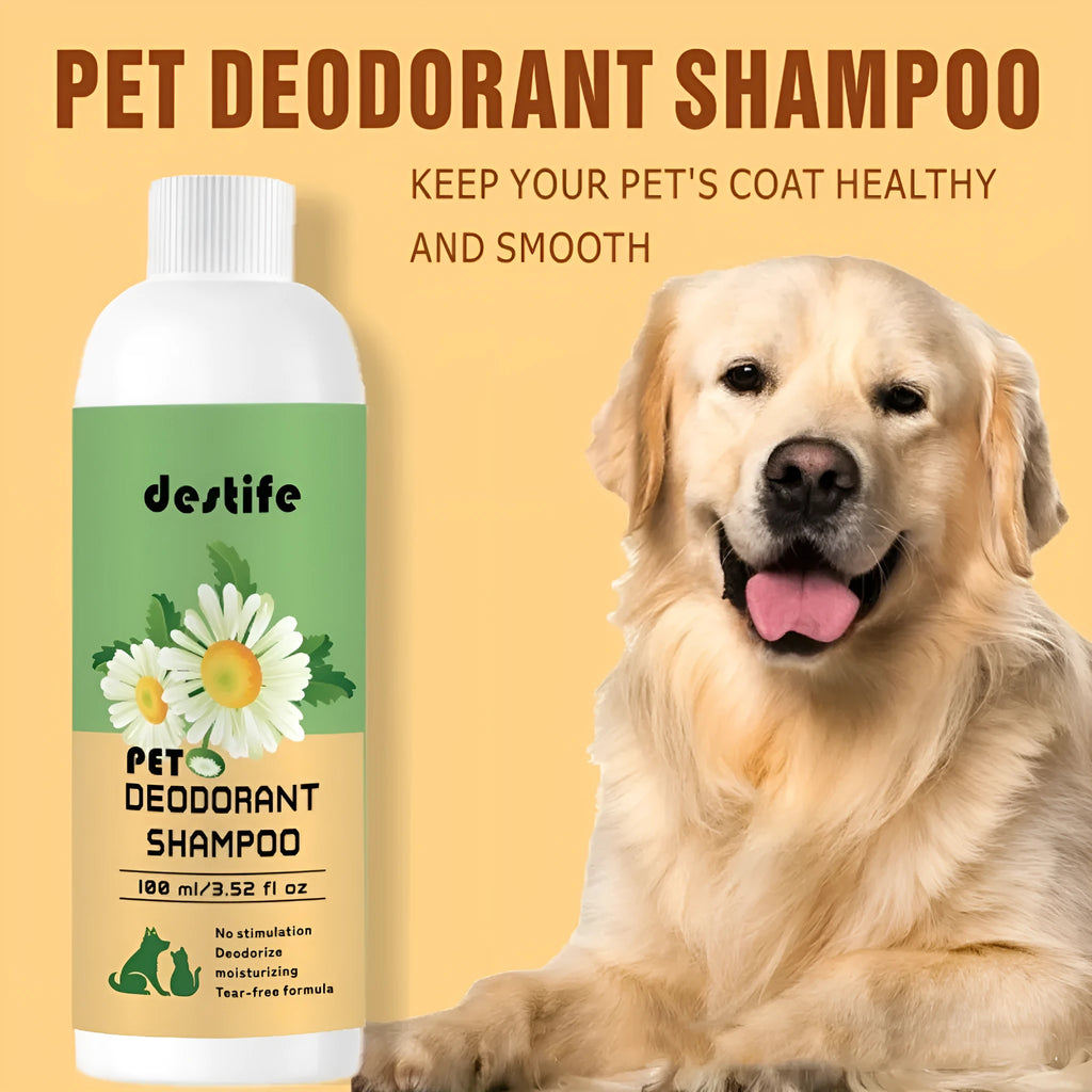 100ml pet shampoo bottle for dogs and cats with deodorising fragrance